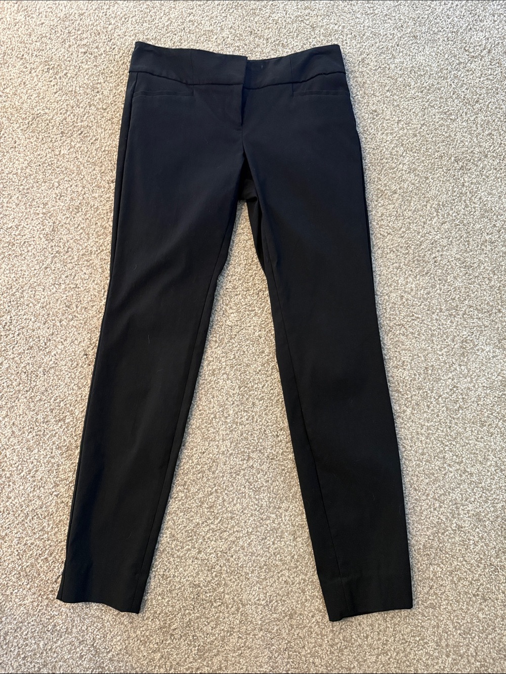 Black Women's Slim Dress Pants- Classic Stretch